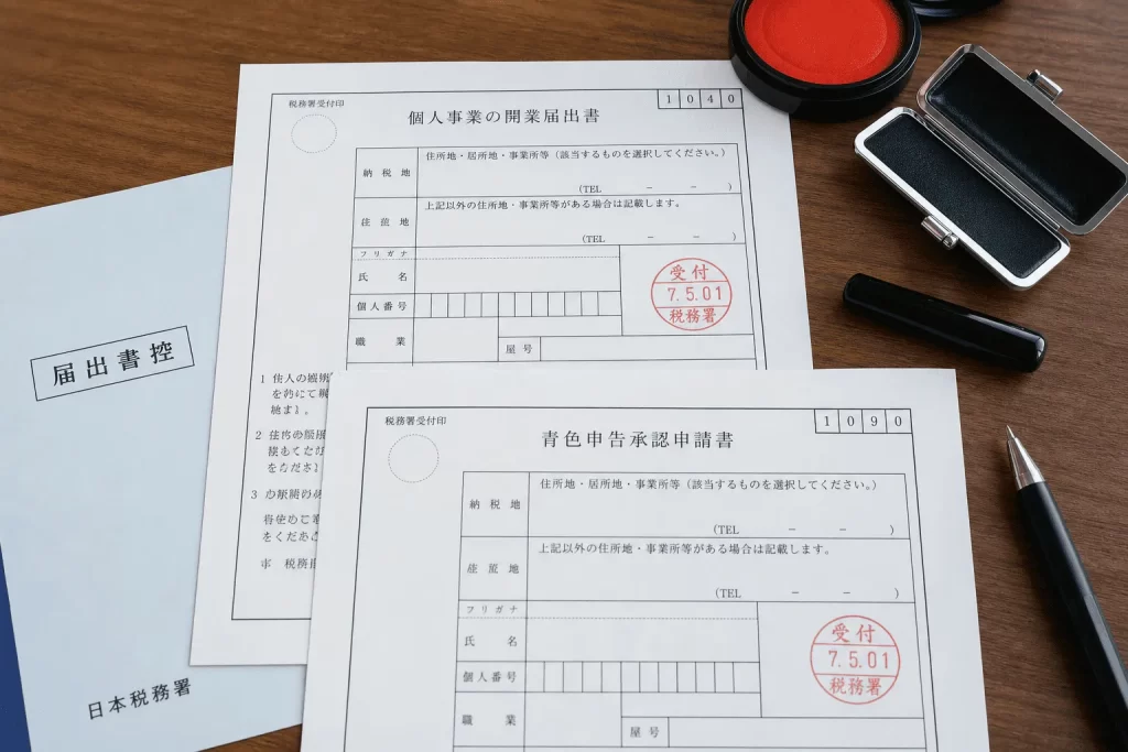 軽貨物の開業届と青色申告承認申請