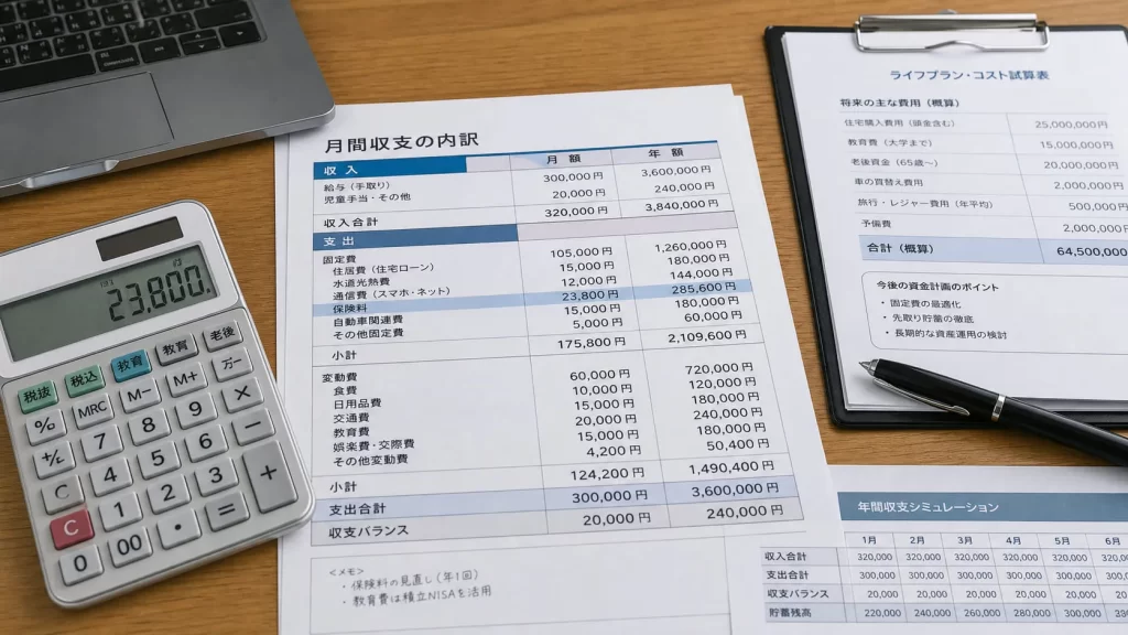 月額・年額の目安と資金計画