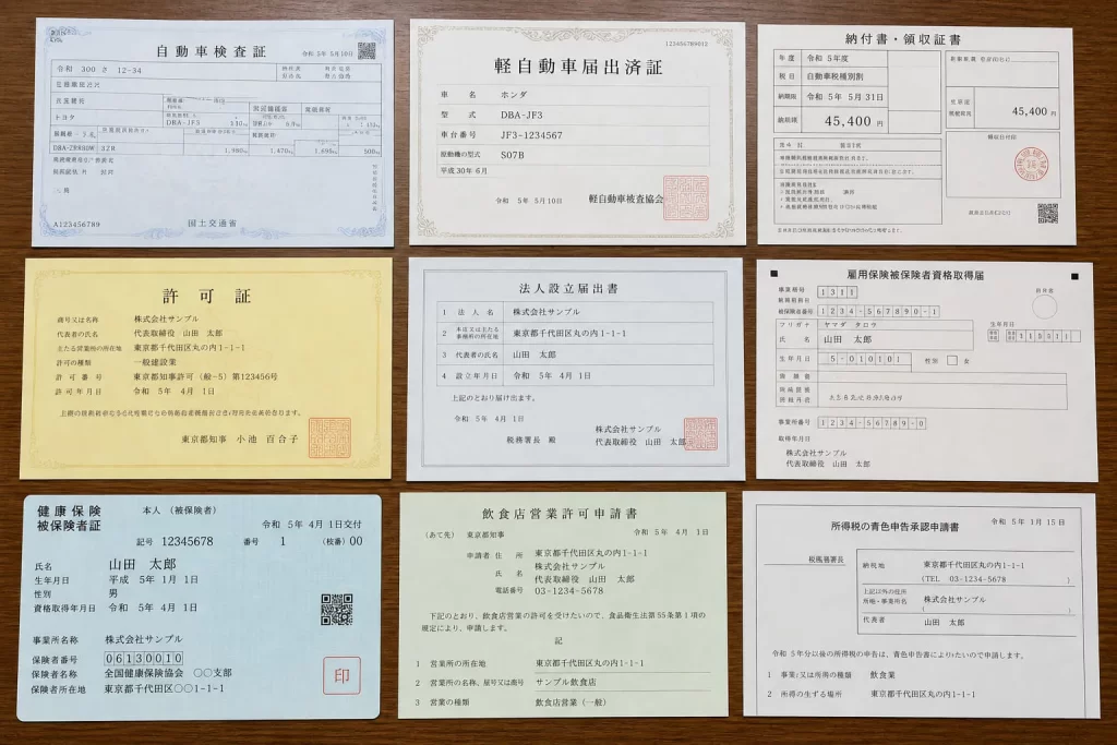 必要書類9種の準備チェックリスト