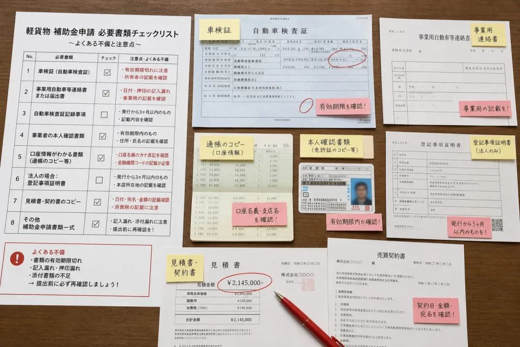 必要書類チェックリスト