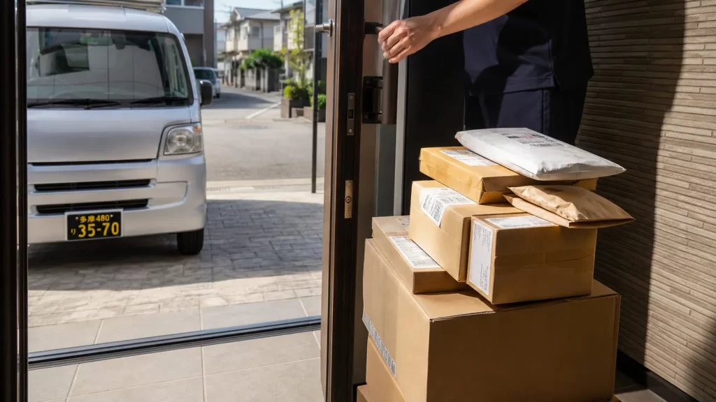 個人宅に荷物を届ける