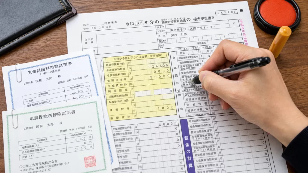 掛金控除の記入手順