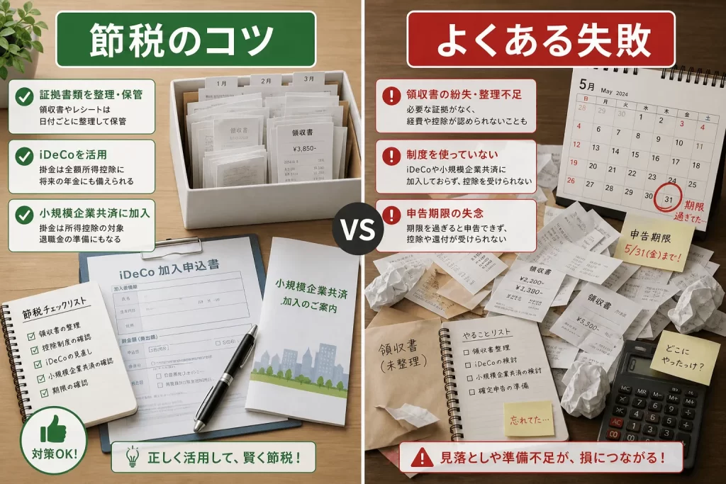 節税のコツと確定申告でよくある失敗例