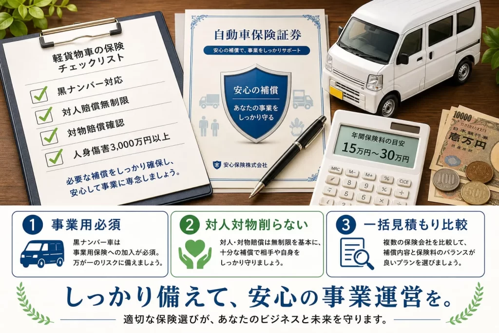 軽貨物 任意保険は守りの固定費