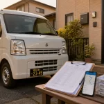 軽バンと日報