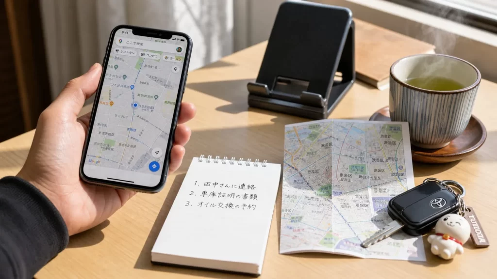 スマホとメモ