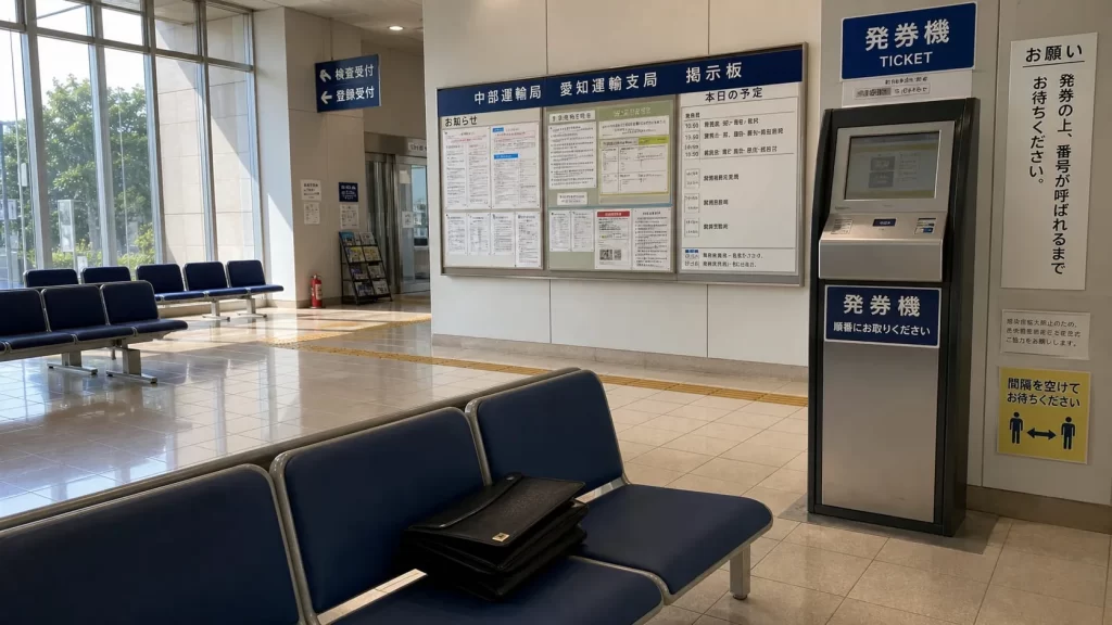 運輸局の待合室