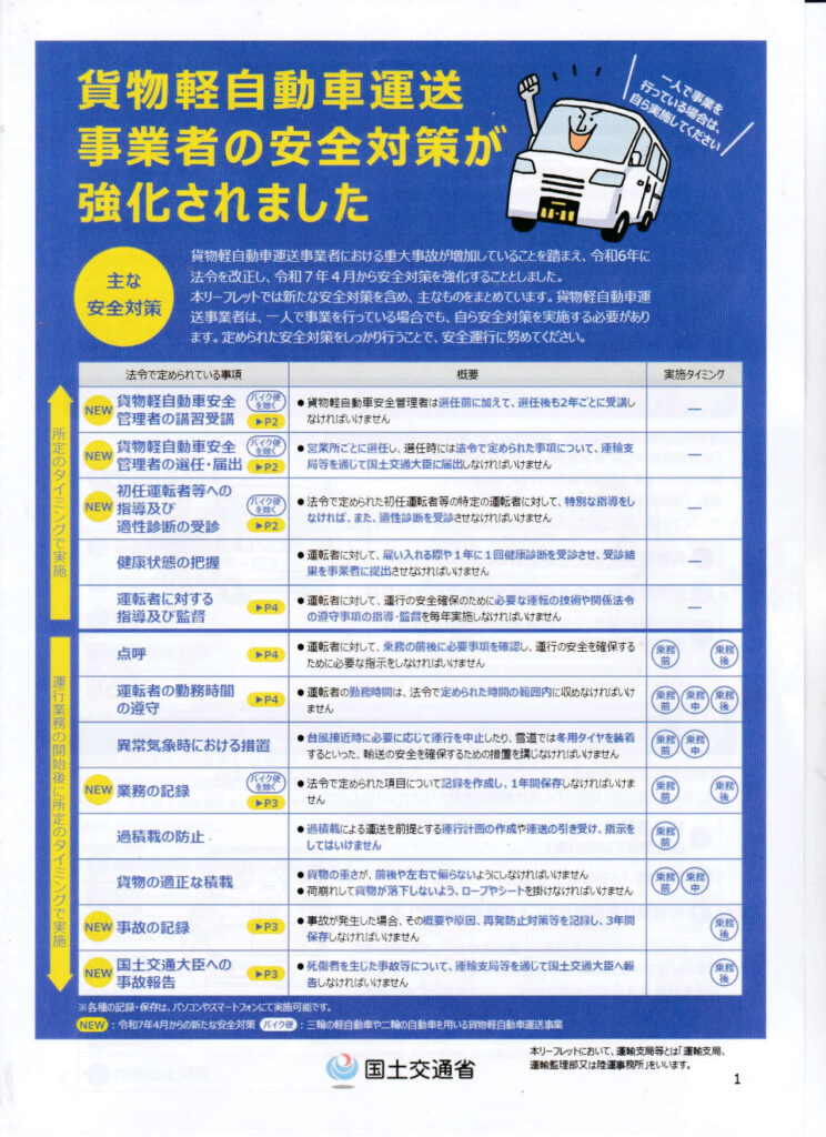 軽貨物安全対策